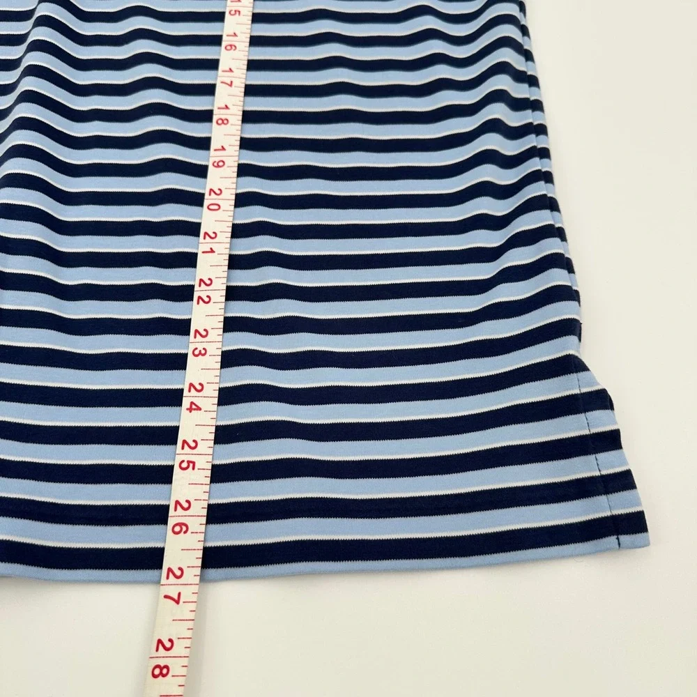 Polo Ralph Lauren Navy Blue Light Blue Striped Polo Shirt Preppy‎ Size Large